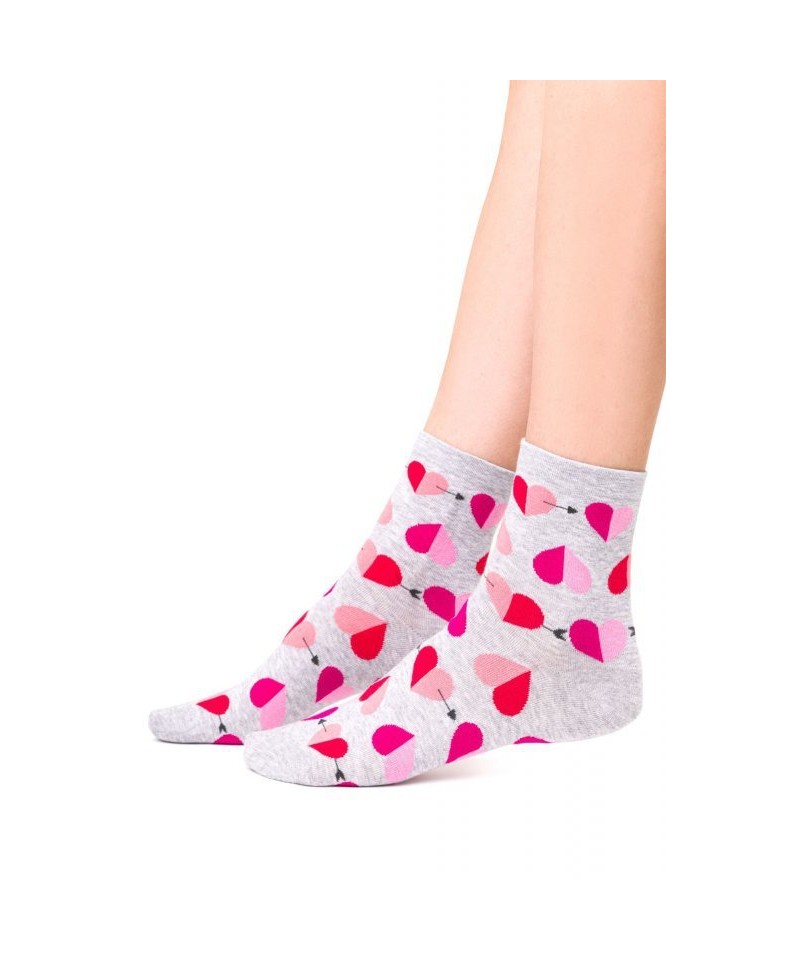 E-shop Steven valentýnské 136 068 srdce Dámské ponožky