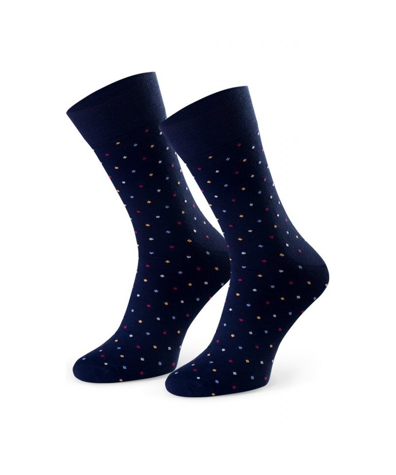 E-shop Steven 056 234 vzor tmavě modré Pánské oblékové ponožky
