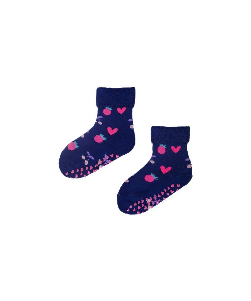 E-shop YO! SKF-0005G Girl s přehnutým froté ABS 17-26 Dětské ponožky
