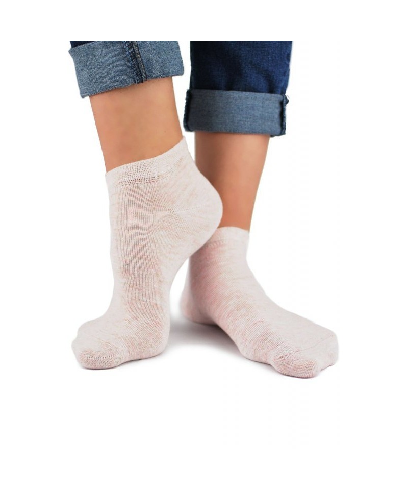 E-shop Noviti ST 022 W 03 lurex zlato-růžové Dámské ponožky