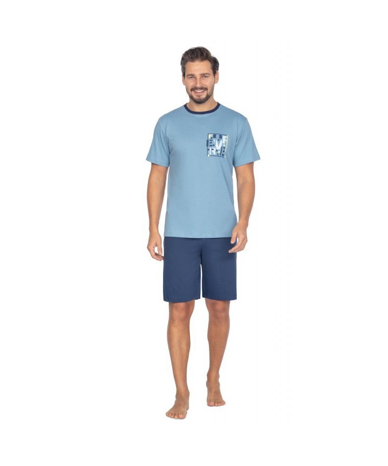 E-shop Regina 462 modré Pánské pyžamo