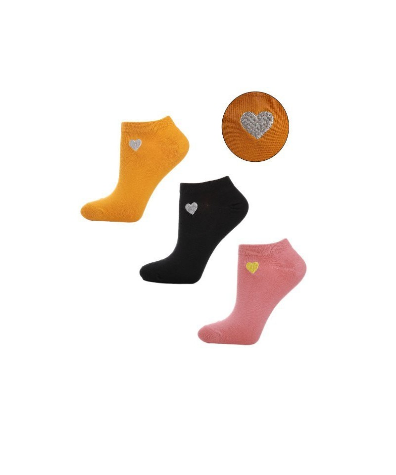 E-shop Moraj CSD240-052 Srdce A'3 Dámské kotníkové ponožky