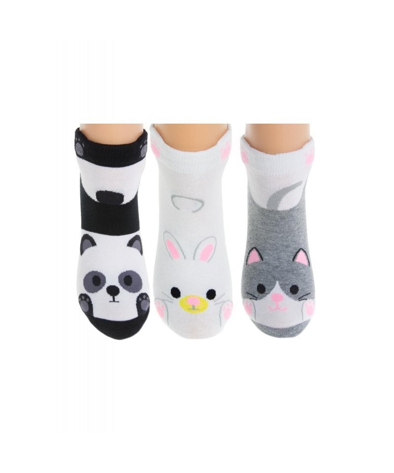 E-shop Moraj CSD240-041 zvířata A'3 Dámské kotníkové ponožky