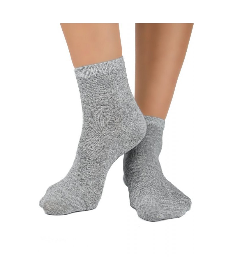 E-shop Noviti ST 039 W 02 ažur šedé Dámské ponožky
