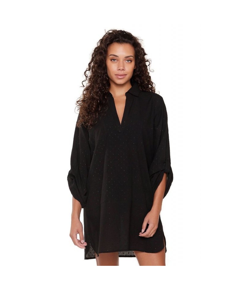E-shop Lingadore 7229 černé Plážové šaty